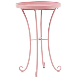 Garden Side Table CAVINIA 40 cm 40 cm Metal Pink