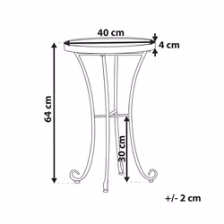 Garden Side Table CAVINIA 40 cm 40 cm Metal Pink