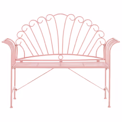 Garden Bench CAVINIA 125 cm Metal Pink
