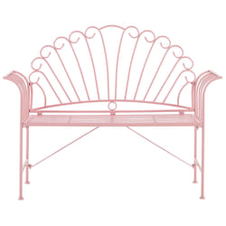 Garden Bench CAVINIA 125 cm Metal Pink