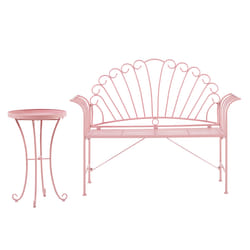 Bistro Set CAVINIA Metal Pink