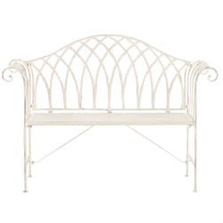 Garden Bench MILAZZO 130 cm Metal White