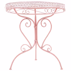 Bistro Table ALBINIA 70 cm 70 cm Metal Pink