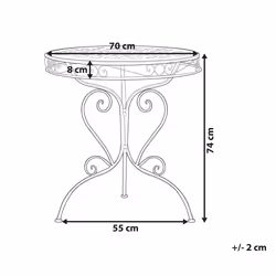 Bistro Table ALBINIA 70 cm 70 cm Metal Pink