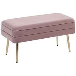 Storage Bench DURHAM Velvet Pink