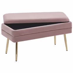Storage Bench DURHAM Velvet Pink
