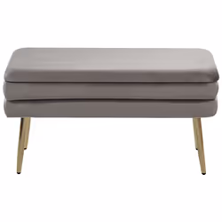 Storage Bench DURHAM Velvet Grey - Additional view 4
