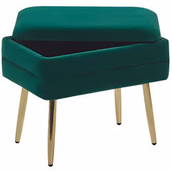 Storage Bench ODESSA Velvet Dark Green