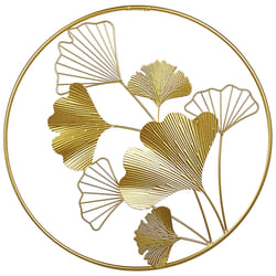Wall Decor Flower BISMUTH Metal 45 cm Gold