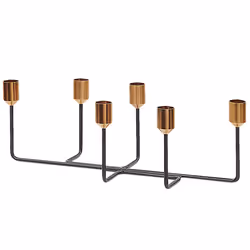 Candle Holder BANGKA Metal 12 cm Black