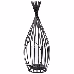 Lantern LOMBOK Metal 38 cm Black