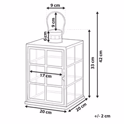 Lantern BINTAN Metal 33 cm Black