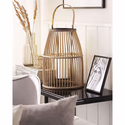 Lantern HOSTE Bamboo Wood 32 cm Beige