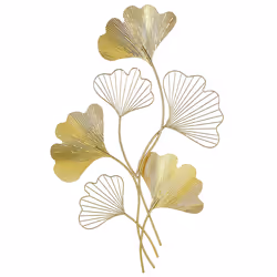 Wall Decor Flower INDIUM Metal 79 cm Gold