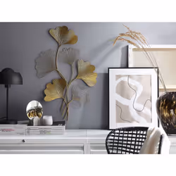 Wall Decor Flower INDIUM Metal 79 cm Gold