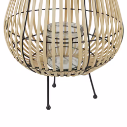 Lantern BERKNER Wood 44 cm Natural