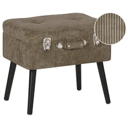 Storage Stool MALLARD Corduroy Light Brown