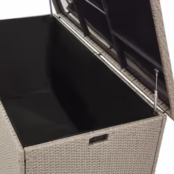 Storage Box MODENA PE Rattan 155 cm 75 cm Taupe