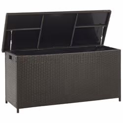 Storage Box MODENA PE Rattan 126 cm 46 cm Brown