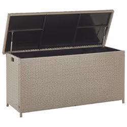 Storage Box MODENA PE Rattan 126 cm 46 cm Taupe
