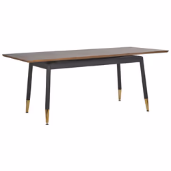 Extending Dining Table CALIFORNIA Dark Brown 160/200 cm 90 cm