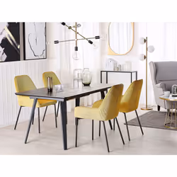 Extending Dining Table IRVINGTON Black 160/200 cm 90 cm