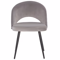 Set of 2 Dining Chairs VIVIAN Velvet Grey
