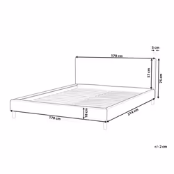 Bed Frame Cover Velvet FITOU 160 x 200 cm White