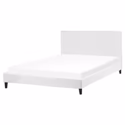 Bed Frame Cover Velvet FITOU 160 x 200 cm White