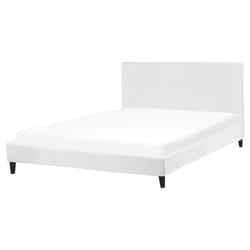 Bed Velvet FITOU 160 x 200 cm (EU King Size) White