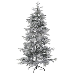 Snowy Christmas Tree 210 cm White TOMICHI
