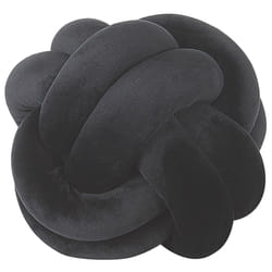 Throw Cushion MALNI Velvet 20 x 20 cm Black Solid