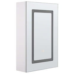 Bathroom Wall Mounted Mirror Cabinet LED CONDOR 40 cm 60 cm White
