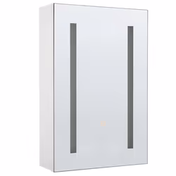 Bathroom Wall Mounted Mirror Cabinet LED CAMERON 40 cm 60 cm White