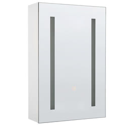 Bathroom Wall Mounted Mirror Cabinet LED CAMERON 40 cm 60 cm White
