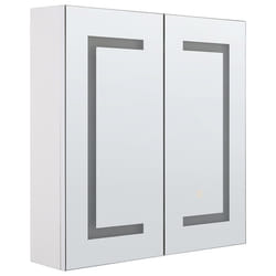 Bathroom Wall Mounted Mirror Cabinet LED MAZARREDO 60 cm 60 cm White