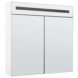 Bathroom Wall Mounted Mirror Cabinet LED JARAMILLO 60 cm 60 cm White