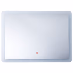 LED Bathroom Mirror CORROY 80 cm 60 cm Silver