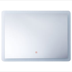 LED Bathroom Mirror CORROY 80 cm 60 cm Silver