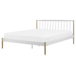 Bed Metal MAURS 160 x 200 cm (EU King Size) White
