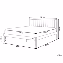 Bed Metal MAURS 160 x 200 cm (EU King Size) White