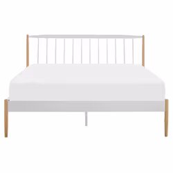 Bed Metal MAURS 160 x 200 cm (EU King Size) White