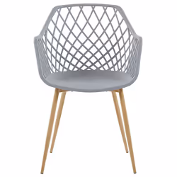 Set of 2 Dining Chairs NASHUA Light Grey