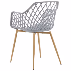 Set of 2 Dining Chairs NASHUA Light Grey