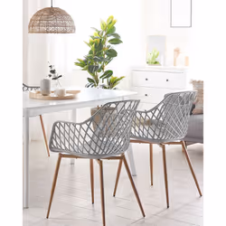Set of 2 Dining Chairs NASHUA Light Grey - Additional view 5