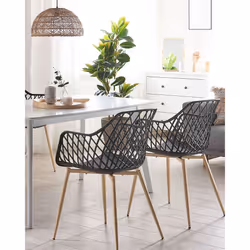 Set of 2 Dining Chairs NASHUA Black - Additional view 5