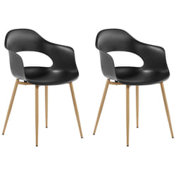 Set of 2 Dining Chairs UTICA Black