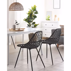 Set of 2 Dining Chairs CANTON Black - Additional view 5