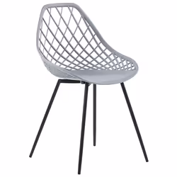 Set of 2 Dining Chairs CANTON Light Grey - Additional view 4