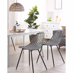 Set of 2 Dining Chairs CANTON Light Grey - Additional view 5